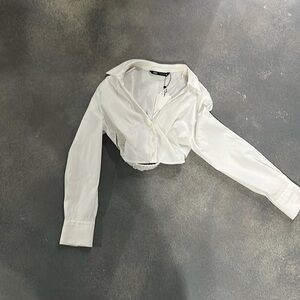 Zara cropped blouse